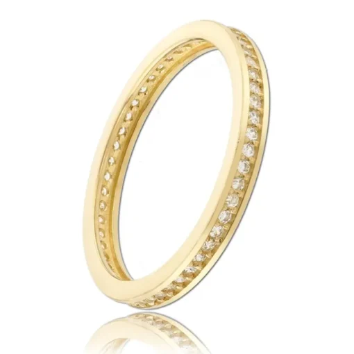 Balia Damen Ring Zirkonia einreihig Gelbgold Gr.58 BGR025G58