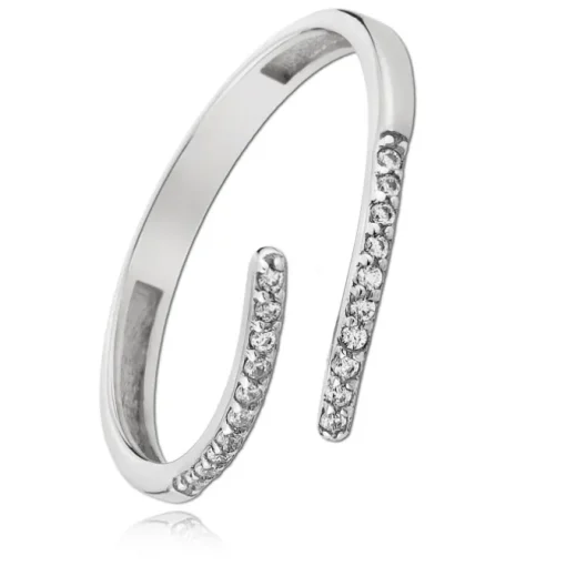 Balia Damen Ring Zirkonia Line aus 333 Weißgold Gr.54 BGR027W54