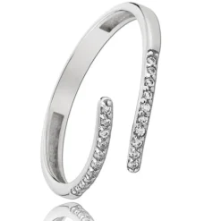 Balia Damen Ring Zirkonia Line aus 333 Weißgold Gr.58 BGR027W58