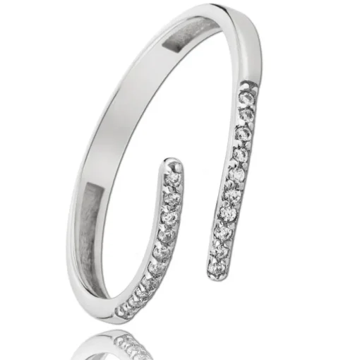 Balia Damen Ring Zirkonia Line aus 333 Weißgold Gr.58 BGR027W58