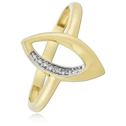 Balia Damen Ring Zirkonia Oval aus 333 Gelbgold Gr.54 BGR029G54