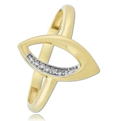Balia Damen Ring Zirkonia Oval aus 333 Gelbgold Gr.56 BGR029G56