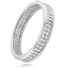 Balia Damen Ring Zirkonia zweireihig Weißgold Gr.54 BGR021W54