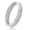 Balia Damen Ring Zirkonia zweireihig Weißgold Gr.56 BGR021W56