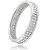 Balia Damen Ring Zirkonia zweireihig Weißgold Gr.58 BGR021W58