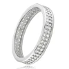 Balia Damen Ring Zirkonia zweireihig Weißgold Gr.60 BGR021W60