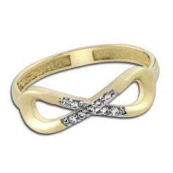 Balia Damen Ring Zirkonia Unendlich Goldring Gr.56 BGR024G56