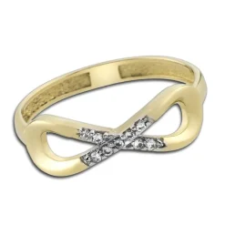 Balia Damen Ring Zirkonia Unendlich Goldring Gr.60 BGR024G60