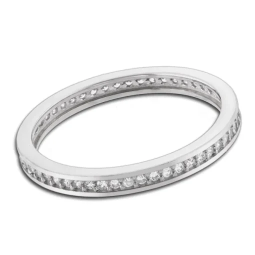 Balia Damen Ring Zirkonia einreihig Weißgold Gr.58 BGR025W58