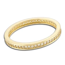 Balia Damen Ring Zirkonia einreihig Gelbgold Gr.56 BGR025G56
