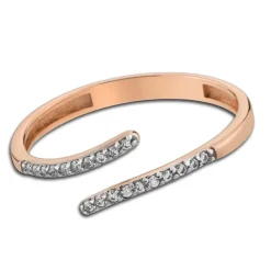 Balia Damen Ring Zirkonia Line aus 333 Rosegold Gr.60 BGR027R60