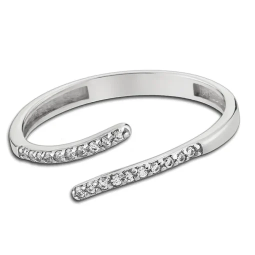 Balia Damen Ring Zirkonia Line aus 333 Weißgold Gr.54 BGR027W54