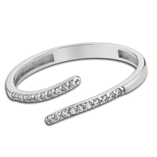 Balia Damen Ring Zirkonia Line aus 333 Weißgold Gr.58 BGR027W58
