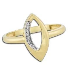 Balia Damen Ring Zirkonia Oval aus 333 Gelbgold Gr.54 BGR029G54