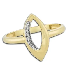Balia Damen Ring Zirkonia Oval aus 333 Gelbgold Gr.56 BGR029G56