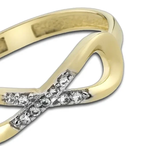 Balia Damen Ring Zirkonia Unendlich Goldring Gr.56 BGR024G56