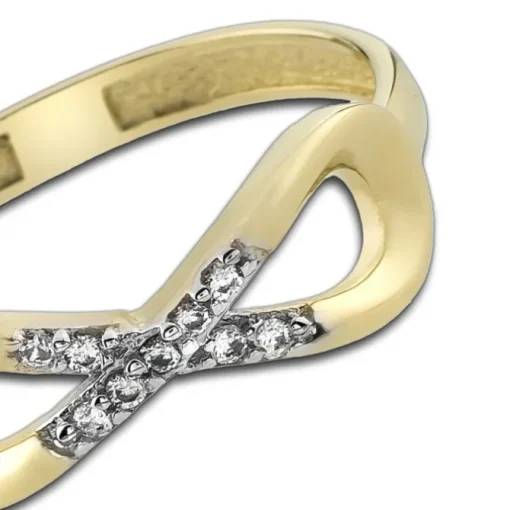 Balia Damen Ring Zirkonia Unendlich Goldring Gr.60 BGR024G60