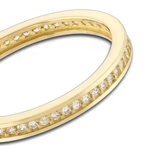 Balia Damen Ring Zirkonia einreihig Gelbgold Gr.58 BGR025G58