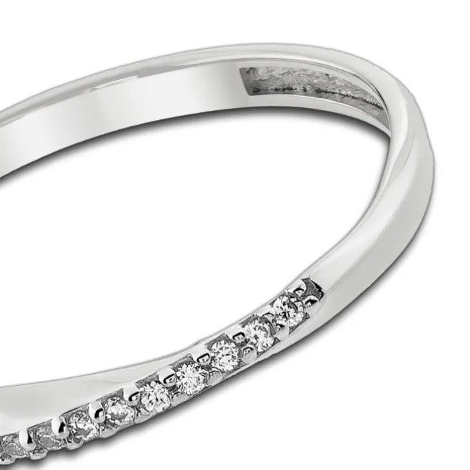 Balia Damen Ring Zirkonia aus 333 Weißgold Gr.54 BGR026W54