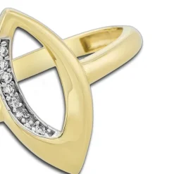 Balia Damen Ring Zirkonia Oval aus 333 Gelbgold Gr.54 BGR029G54