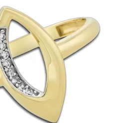Balia Damen Ring Zirkonia Oval aus 333 Gelbgold Gr.56 BGR029G56