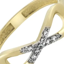 Balia Damen Ring Zirkonia Unendlich Goldring Gr.56 BGR024G56