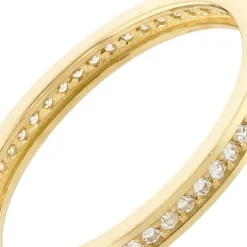 Balia Damen Ring Zirkonia einreihig Gelbgold Gr.58 BGR025G58