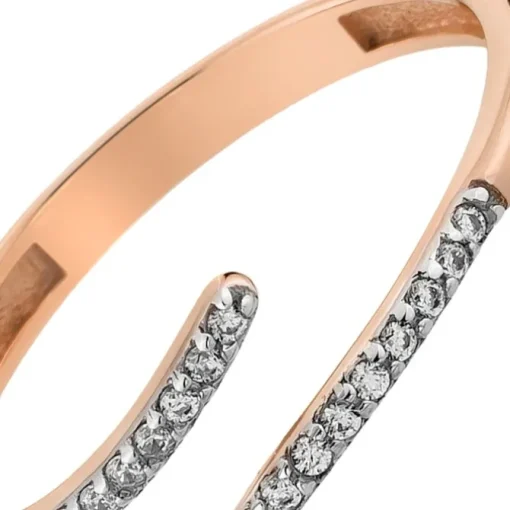 Balia Damen Ring Zirkonia Line aus 333 Rosegold Gr.60 BGR027R60