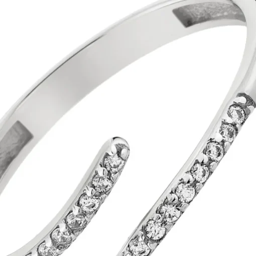 Balia Damen Ring Zirkonia Line aus 333 Weißgold Gr.58 BGR027W58