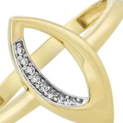 Balia Damen Ring Zirkonia Oval aus 333 Gelbgold Gr.54 BGR029G54
