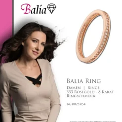 Balia Damen Ring Zirkonia einreihig Rosegold Gr.54 BGR025R54