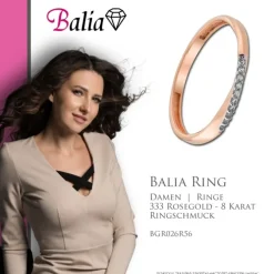 Balia Damen Ring Zirkonia aus 333 Rosegold Gr.56 BGR025R56 BGR026R56