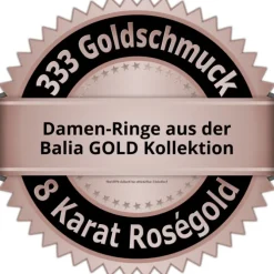 Balia Damen Ring Zirkonia Line aus 333 Rosegold Gr.60 BGR027R60