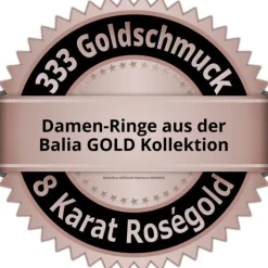 Balia Damen Ring Zirkonia zweireihig Rosegold Gr.54 BGR021R54