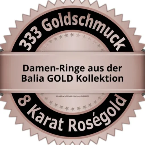 Balia Damen Ring Zirkonia zweireihig Rosegold Gr.54 BGR021R54