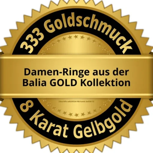 Balia Damen Ring Zirkonia einreihig Gelbgold Gr.58 BGR025G58
