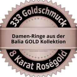 Balia Damen Ring Zirkonia aus 333 Rosegold Gr.54 BGR025R54 BGR026R54