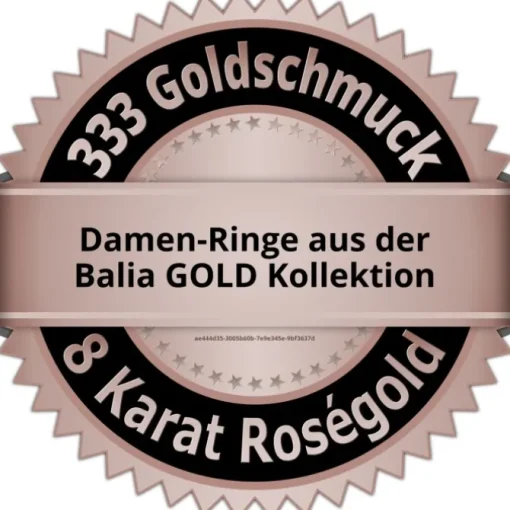 Balia Damen Ring Zirkonia aus 333 Rosegold Gr.54 BGR025R54 BGR026R54