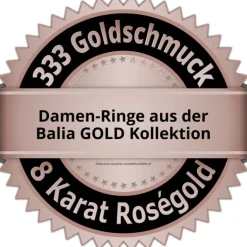 Balia Damen Ring Zirkonia einreihig Rosegold Gr.54 BGR025R54