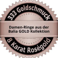 Balia Damen Ring Zirkonia aus 333 Rosegold Gr.60 BGR025R60 BGR026R60
