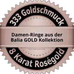 Balia Damen Ring Zirkonia zweireihig Rosegold Gr.58 BGR021R58