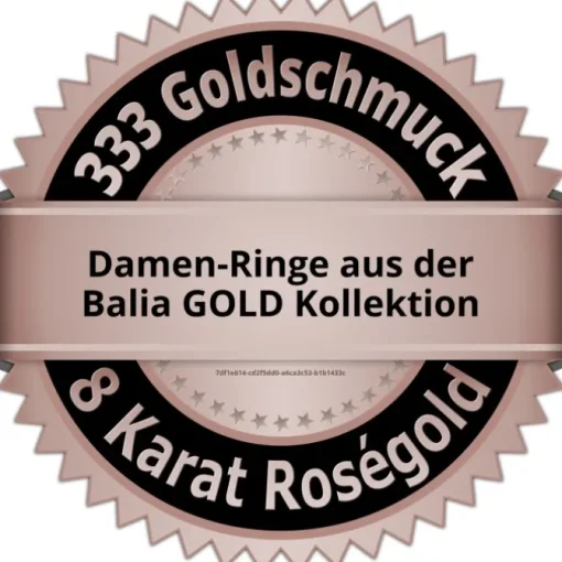 Balia Damen Ring Zirkonia zweireihig Rosegold Gr.58 BGR021R58