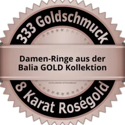 Balia Damen Ring Zirkonia zweireihig Rosegold Gr.60 BGR021R60
