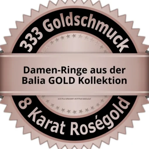 Balia Damen Ring Zirkonia zweireihig Rosegold Gr.60 BGR021R60