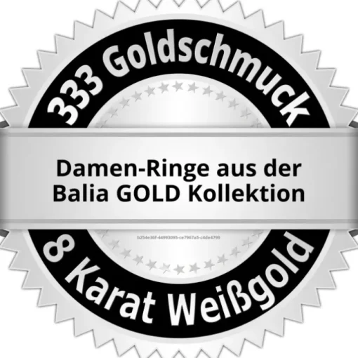 Balia Damen Ring Zirkonia zweireihig Weißgold Gr.58 BGR021W58