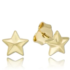 Balia Damen Star Ohrstecker aus poliertem 333 Gelbgold BGO0119GS