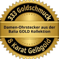 Balia Damen Star Ohrstecker aus poliertem 333 Gelbgold BGO0119GS