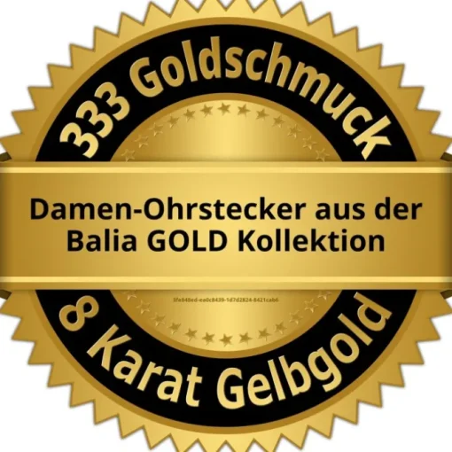 Balia Damen Star Ohrstecker aus poliertem 333 Gelbgold BGO0119GS