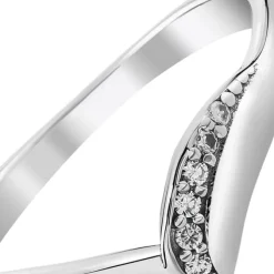 Balia Damen Wave Ring aus 925 Silber Zirkonia weiß Gr.58 BAR026W58