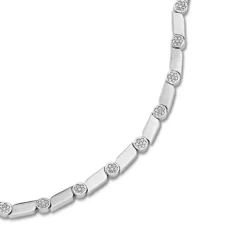 Balia Halskette für Damen matt-glanz aus 925 Silber 45cm BAK003S45
